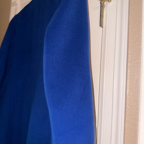 💎 VINTAGE Christian Dior Boutique Royal Blue Wool Long Coat- Size 14 - Picture 13 of 16